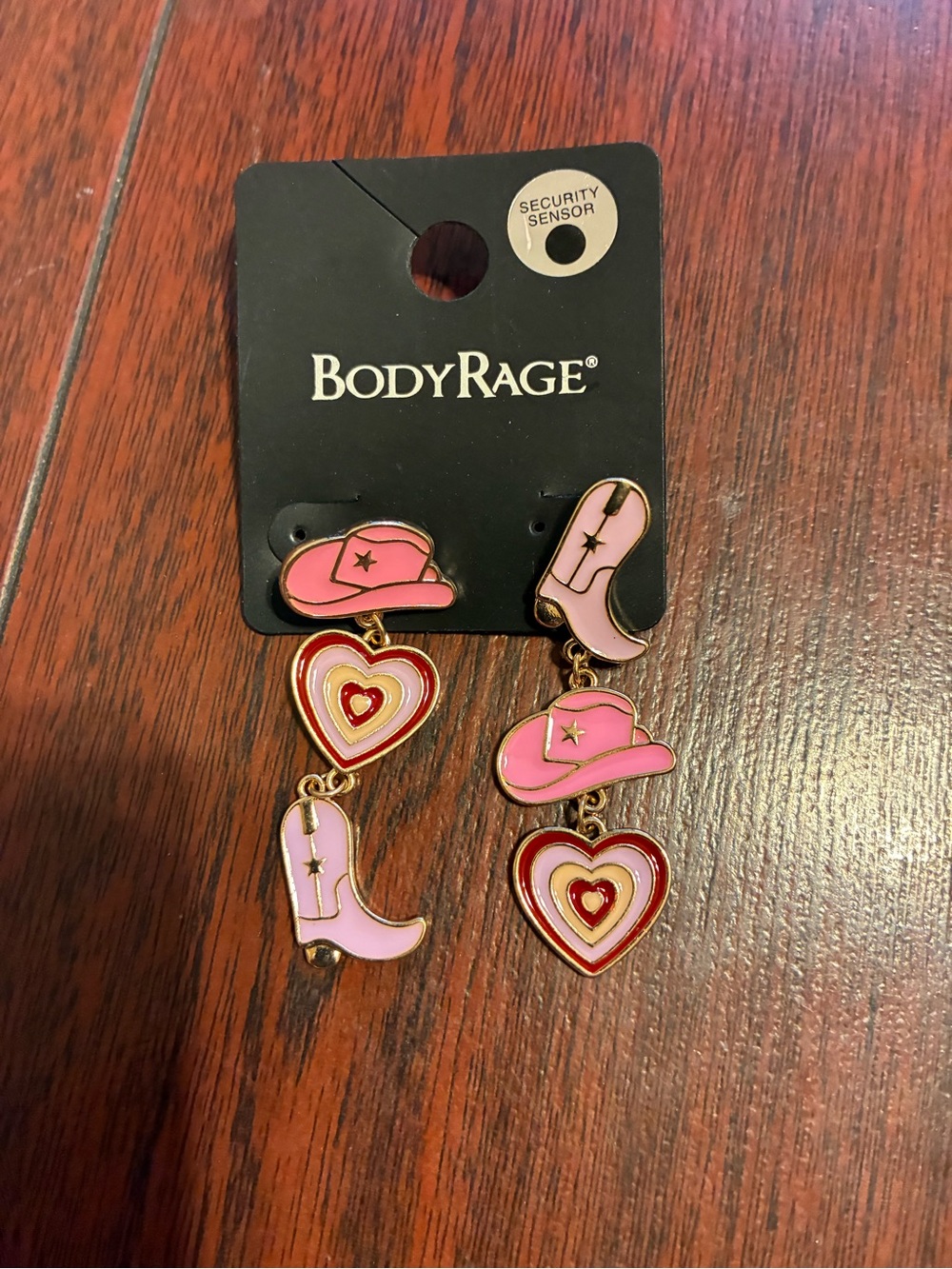 BodyRage Pink Western Charm Dangle Earrings